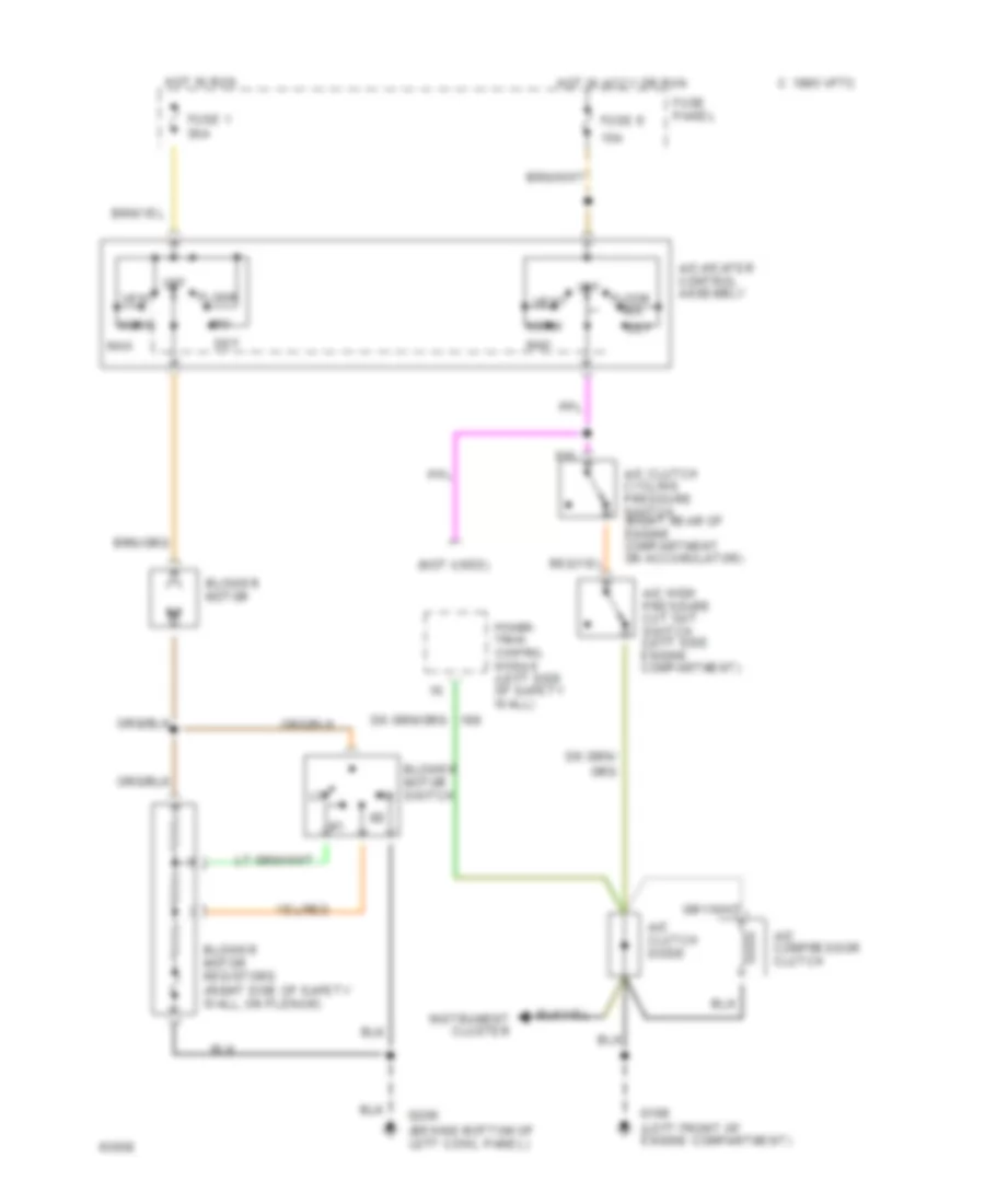 AC Wiring Diagram for Ford Bronco 1995