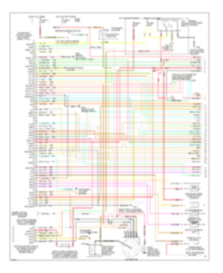 5 0L SFI Engine Performance Wiring Diagrams with E4OD Transmission 1 of 2 for Ford Bronco 1995