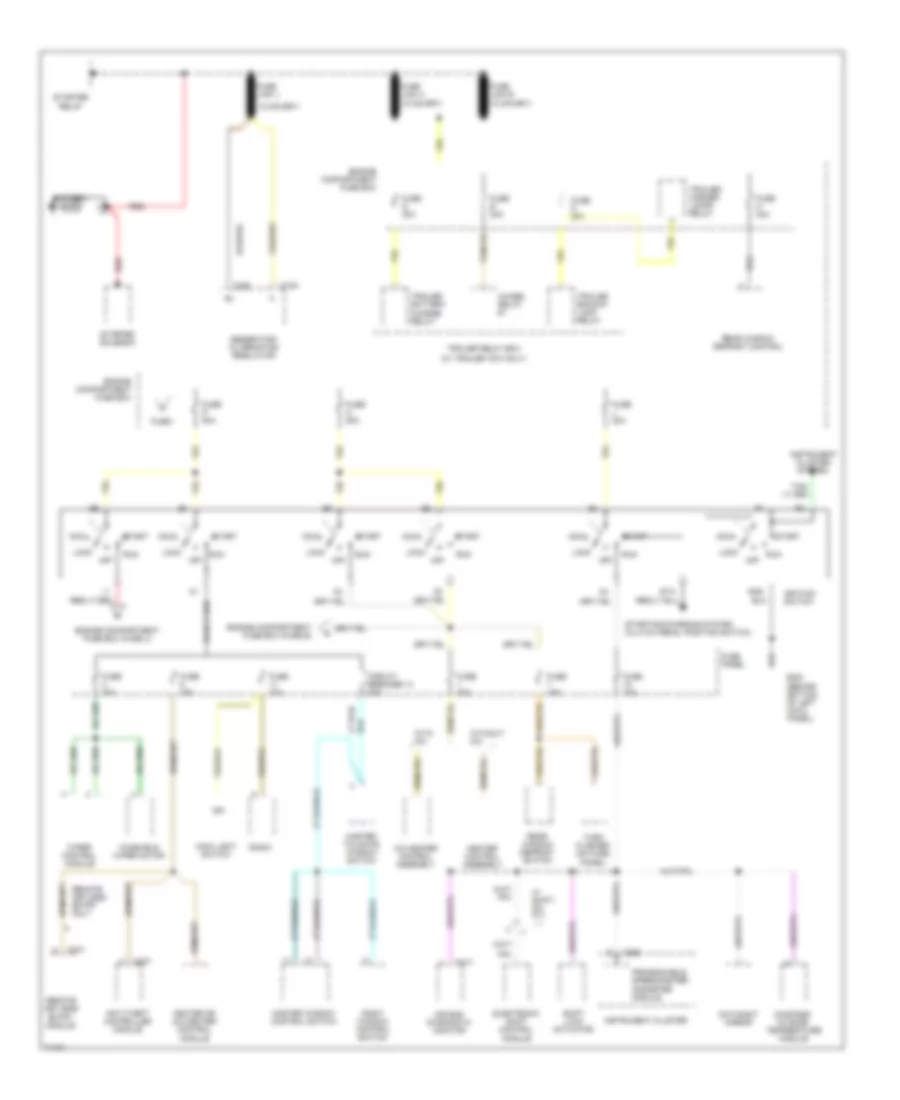 Power Distribution Wiring Diagram 1 of 3 for Ford Bronco 1995