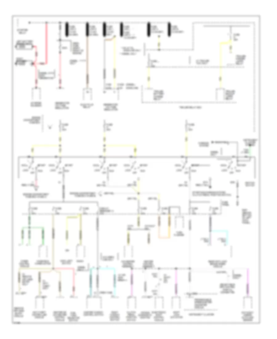Power Distribution Wiring Diagram 3 of 3 for Ford Bronco 1995