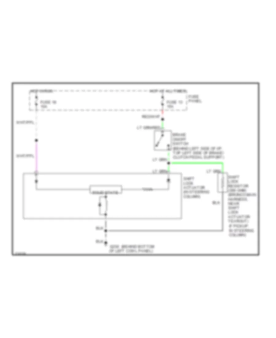 Shift Interlock Wiring Diagram for Ford Bronco 1995