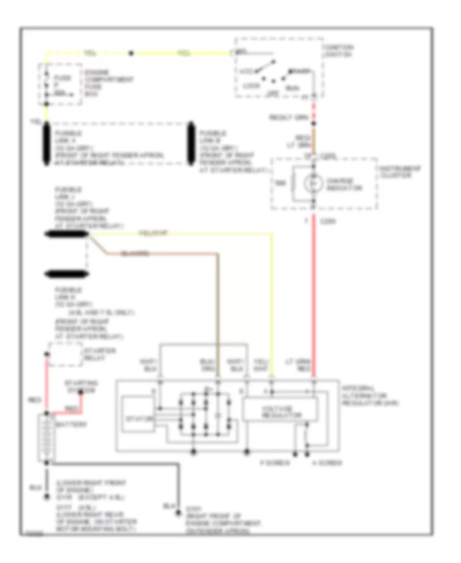 5 0L Charging Wiring Diagram for Ford Bronco 1995