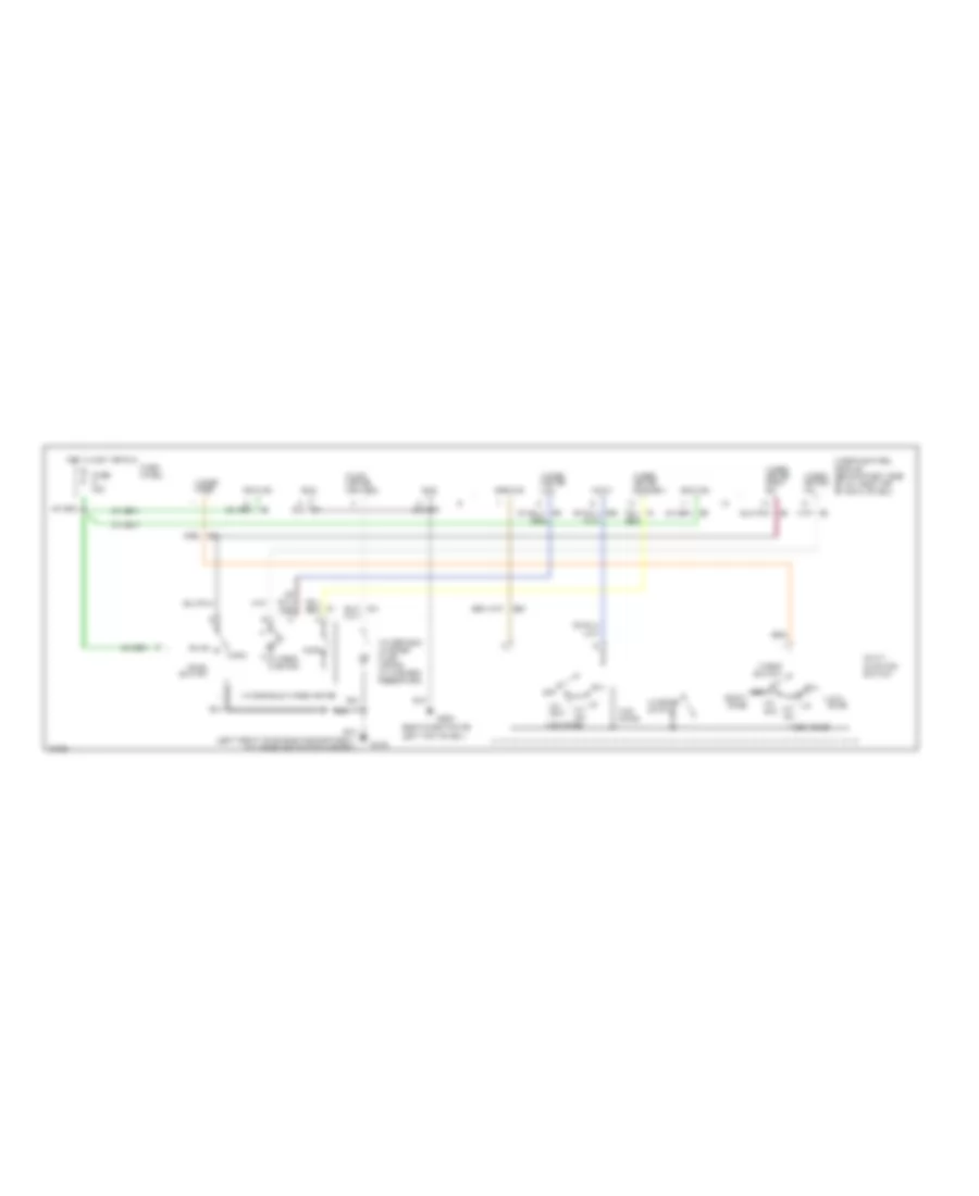 Электросхема стеклоочистителя, дворников и омывателя для Ford Bronco 1995