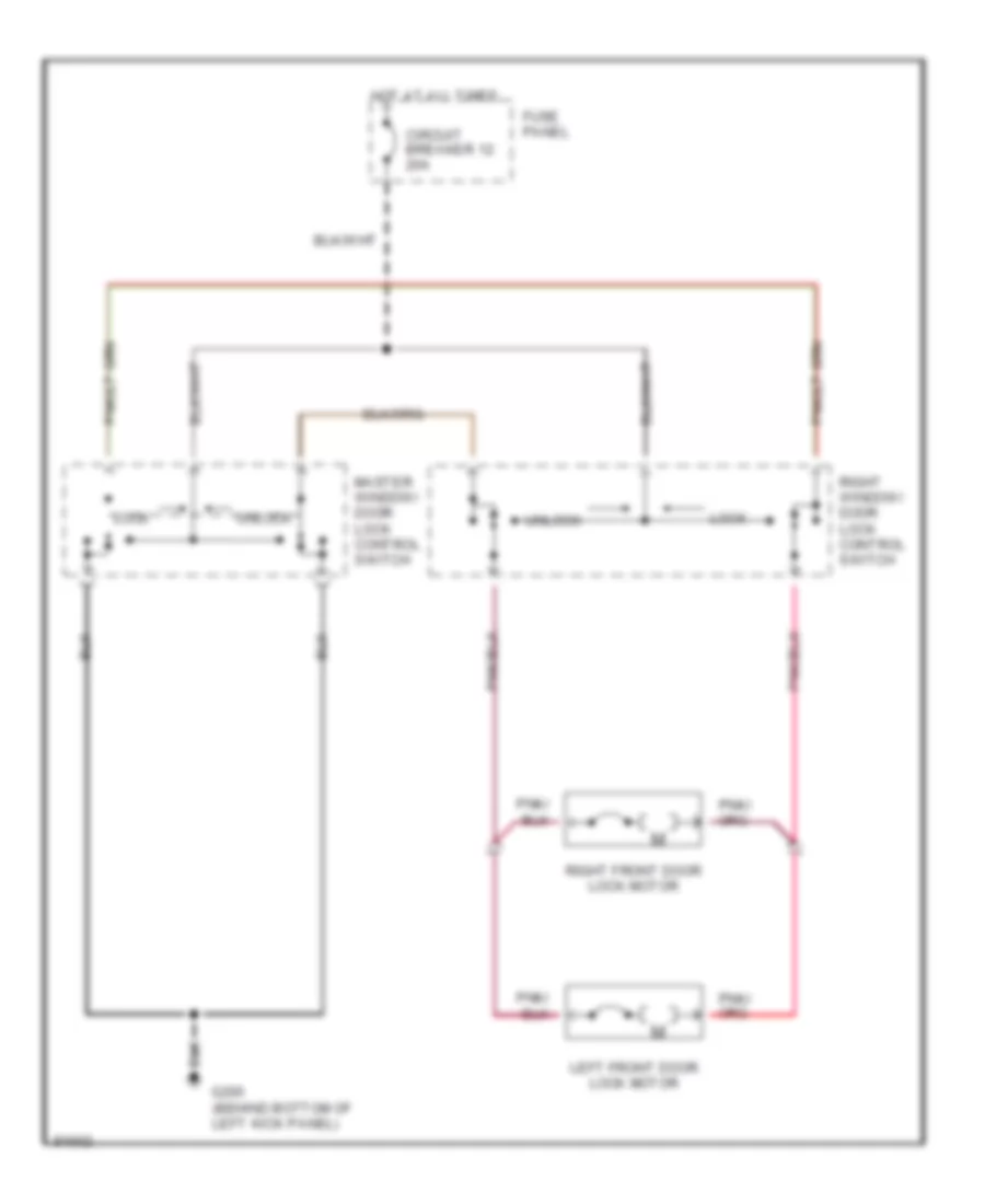 Power Door Lock Wiring Diagram for Ford Cab  Chassis F350 1990