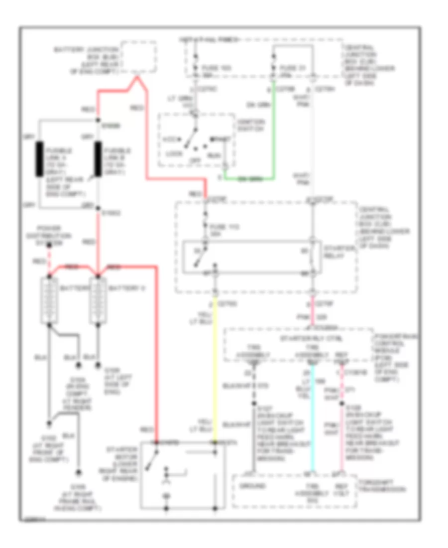 6.0L Diesel, Starting Wiring Diagram, AT for Ford Cab  Chassis F350 Super Duty 2006