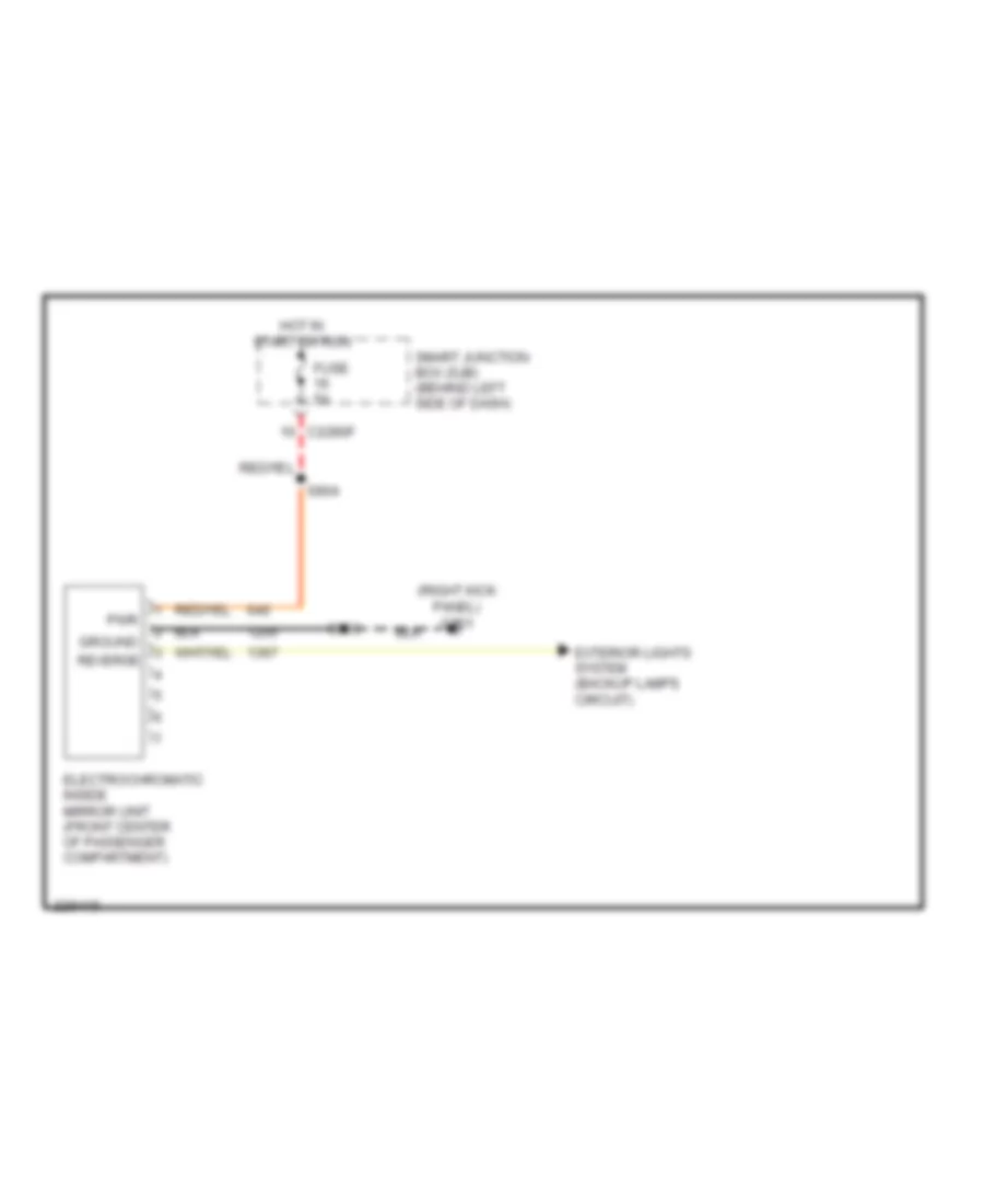 Electronic Day Night Mirror Wiring Diagram for Ford Freestar Limited 2007