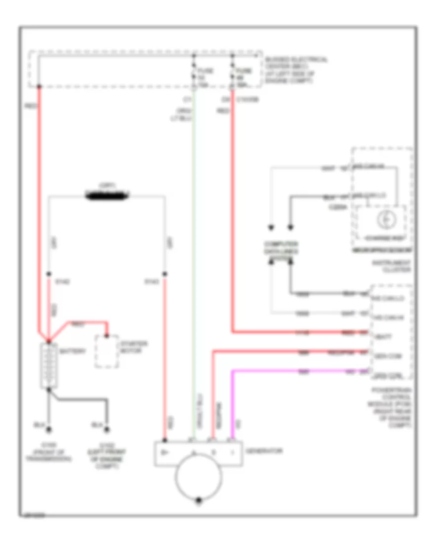 Charging Wiring Diagram for Ford Freestar Limited 2007