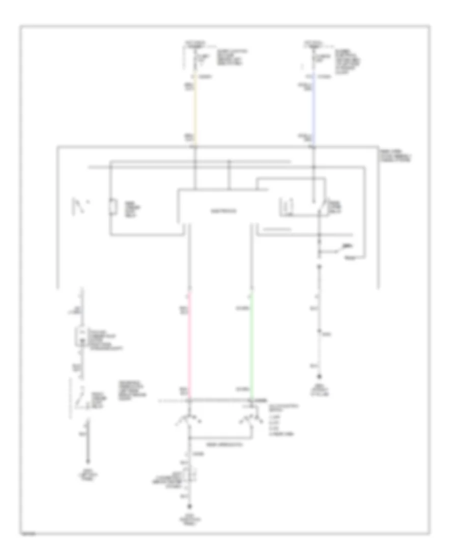 Rear WiperWasher Wiring Diagram for Ford Freestar Limited 2007