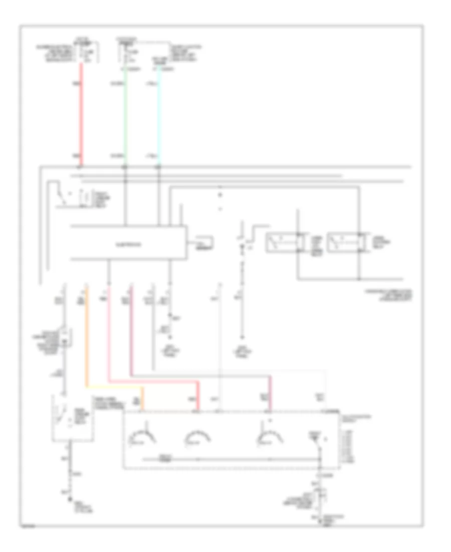 Электросхема передних стеклоочистителей дворников и омывателя лобового стекла для Ford Freestar Limited 2007