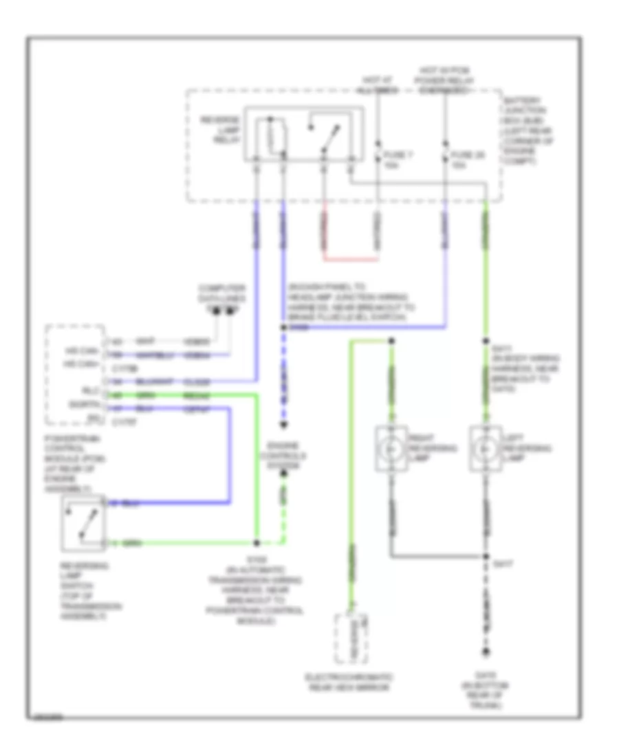 Backup Lamps Wiring Diagram A T for Ford Focus SE 2008