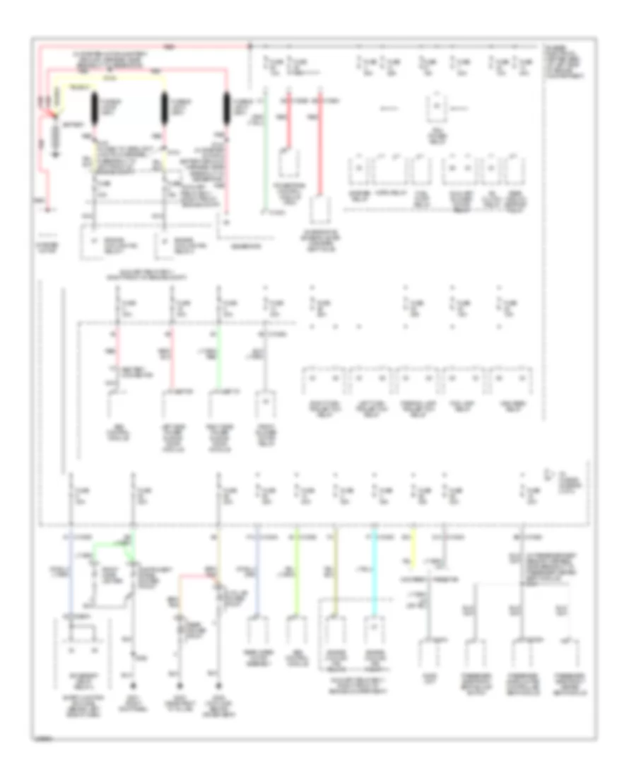 Power Distribution Wiring Diagram 1 of 3 for Ford Freestar 2006