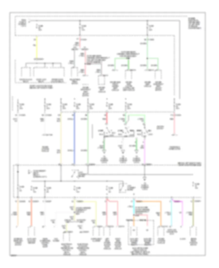 Power Distribution Wiring Diagram 2 of 3 for Ford Freestar 2006
