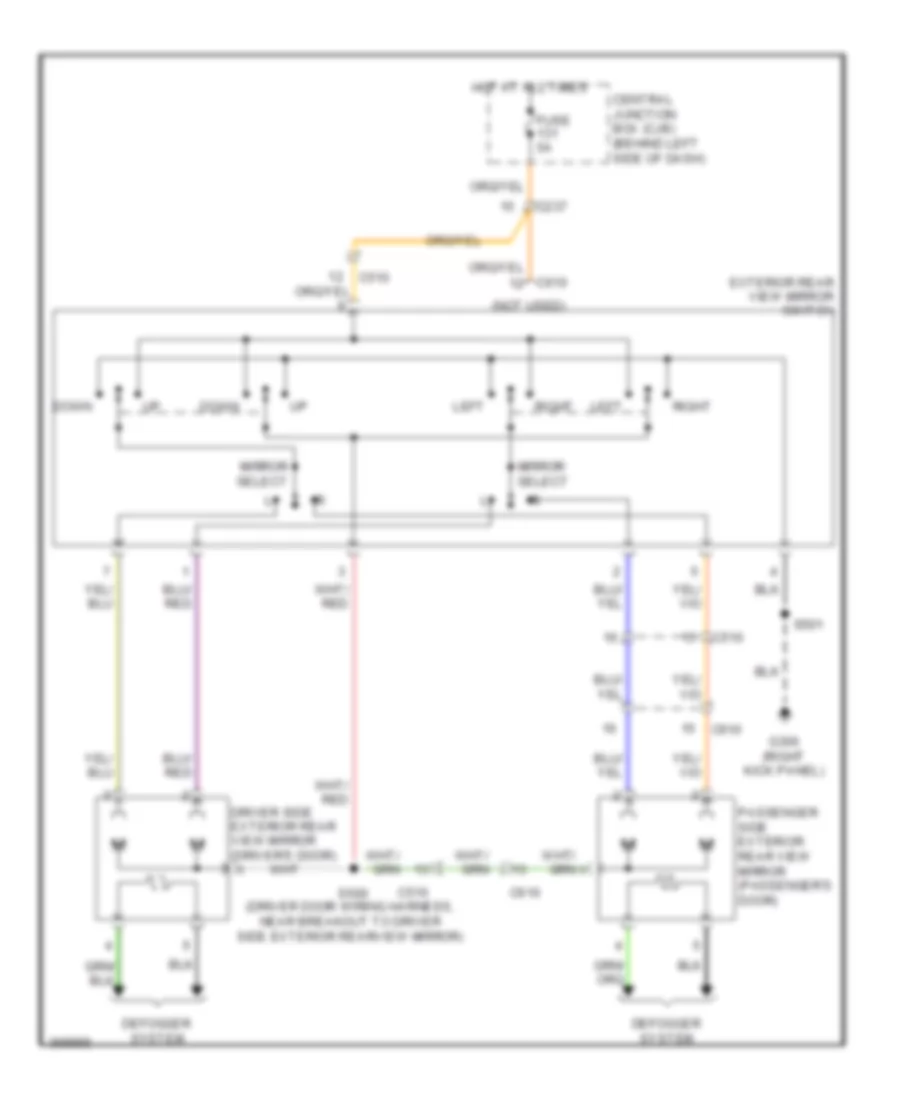 Power Mirrors Wiring Diagram for Ford Transit Connect XLT Premium 2013