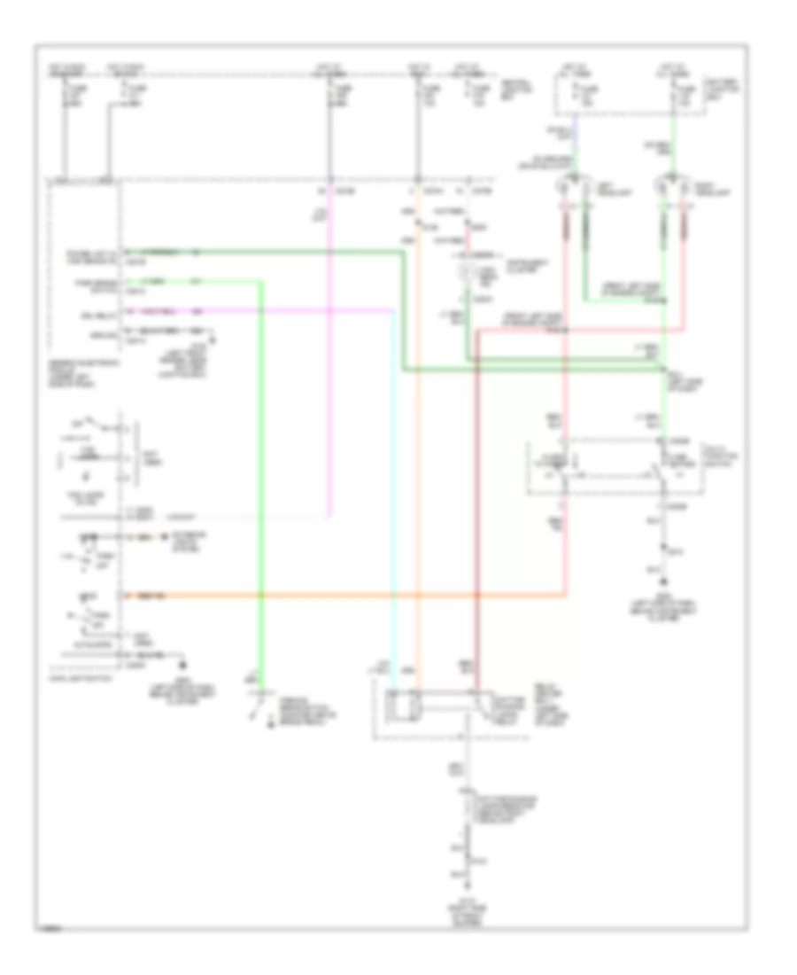 Headlamps Wiring Diagram, with DRL for Ford Taurus SE 2000