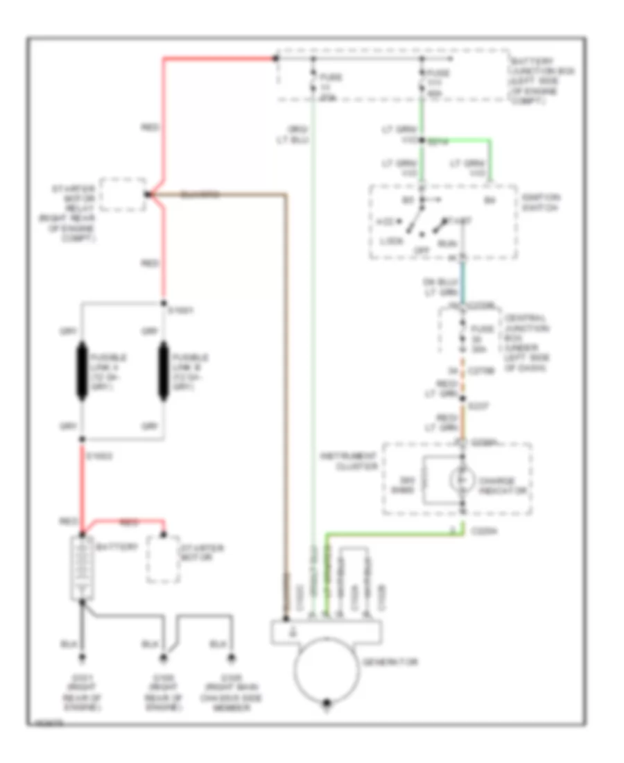 Charging Wiring Diagram for Ford Pickup F250 Super Duty 2002