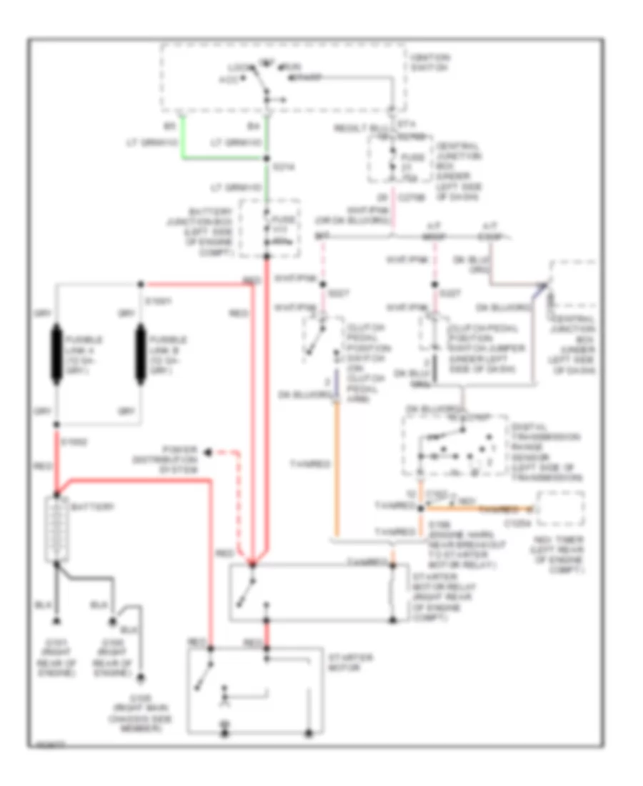 Starting Wiring Diagram for Ford Pickup F250 Super Duty 2002