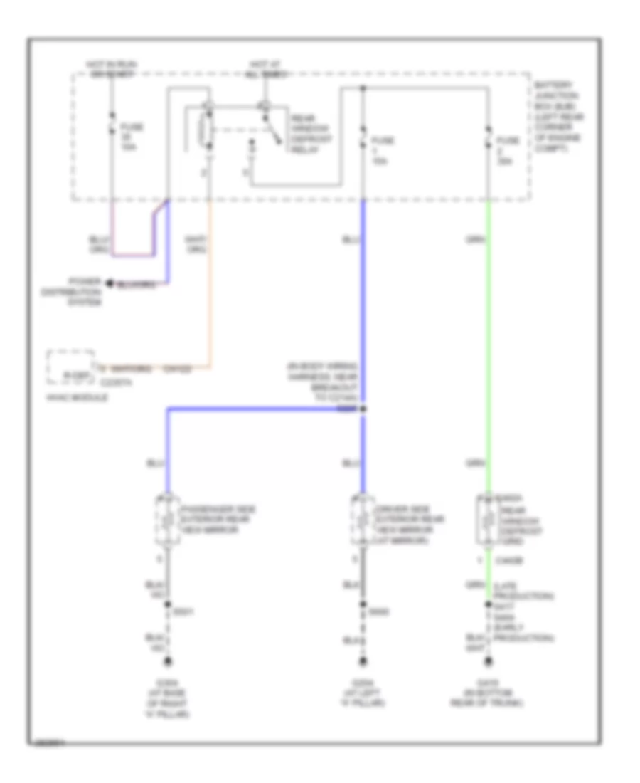 Defoggers Wiring Diagram for Ford Focus SES 2008