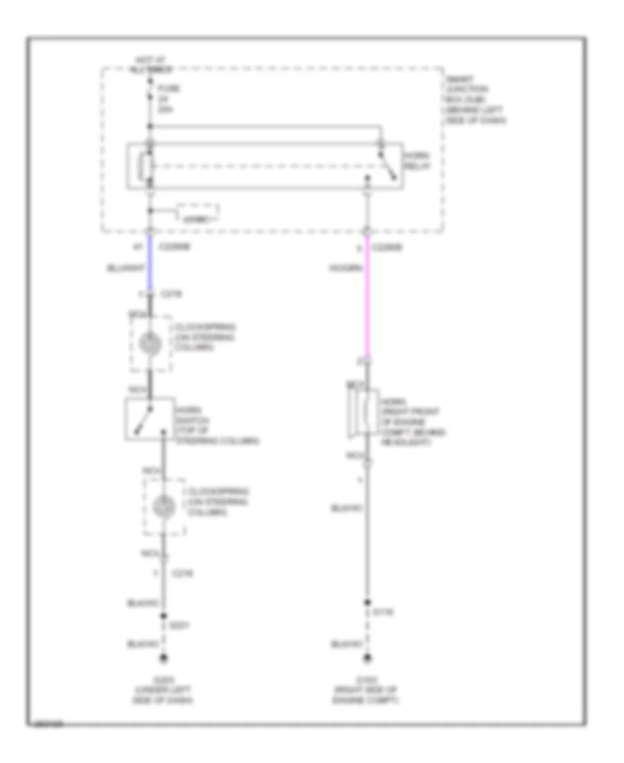Horn Wiring Diagram for Ford Focus SES 2008