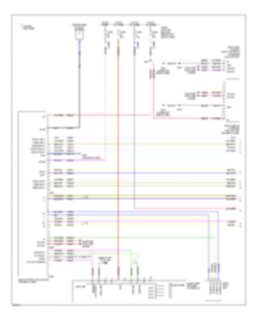 Premium Radio Wiring Diagram, without SYNC (1 of 2) for Ford Focus SES 2008