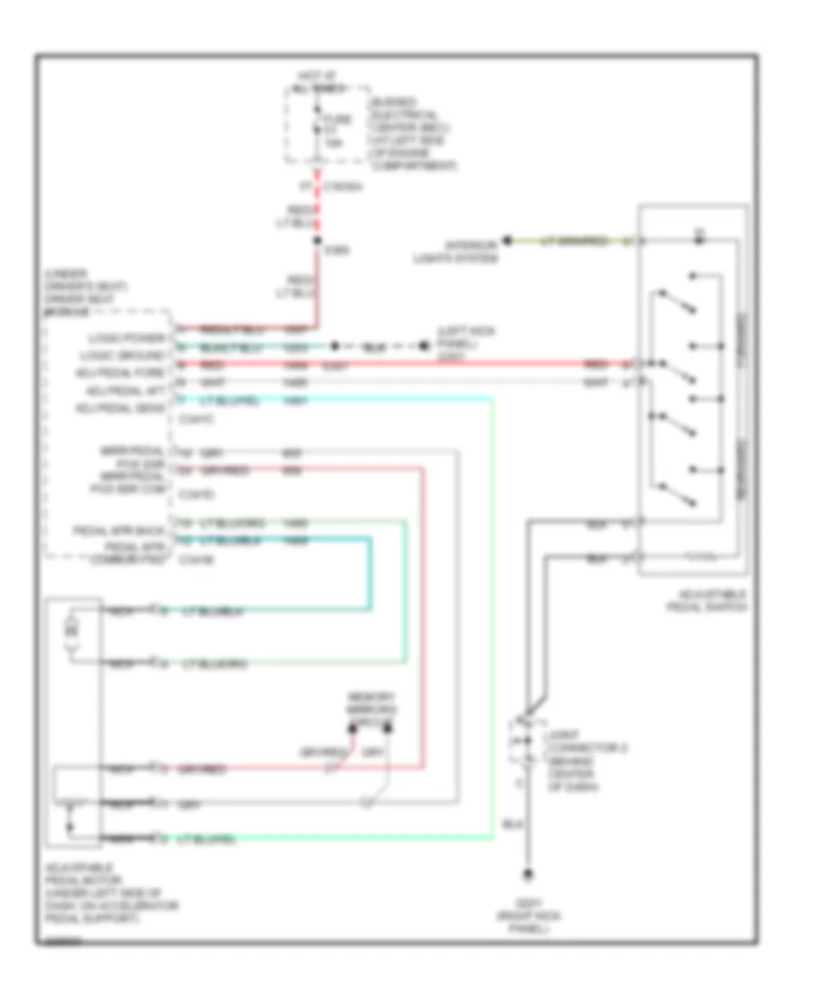 Adjustable Pedal Wiring Diagram for Ford Freestar Limited 2006