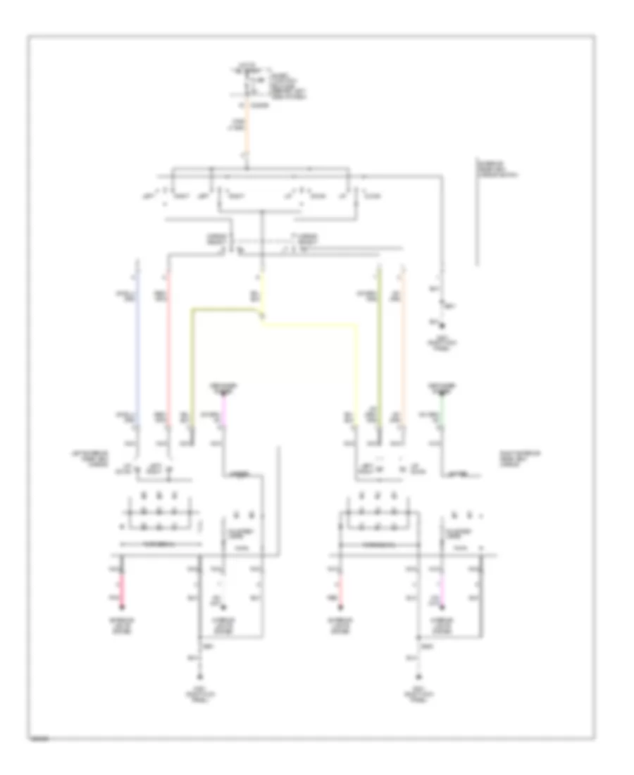 Power Mirrors Wiring Diagram with Heated Signal Mirrors for Ford Freestar Limited 2006