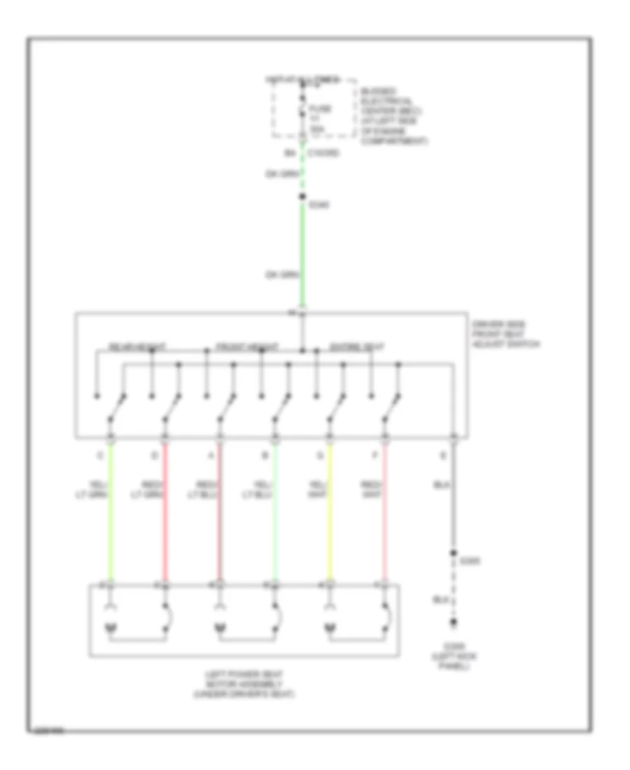 Driver Power Seat Wiring Diagram for Ford Freestar Limited 2006