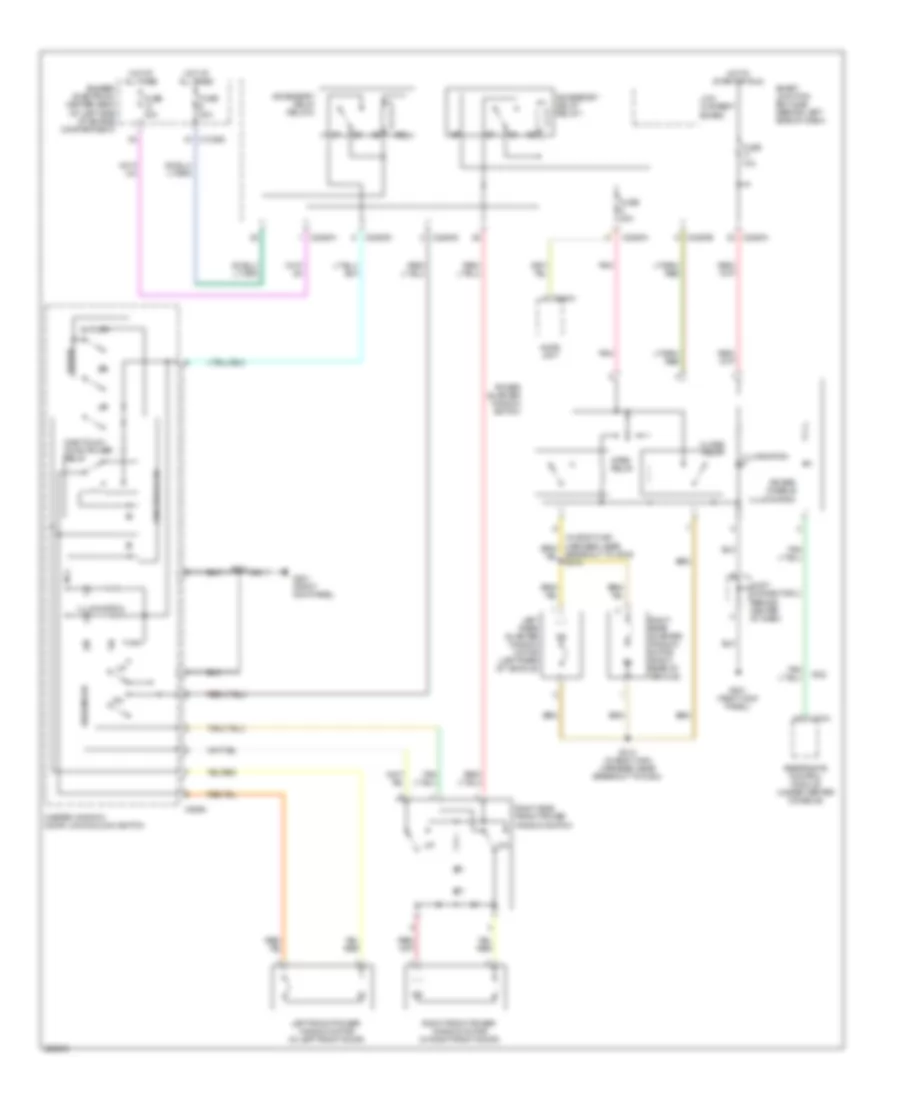 Power Windows Wiring Diagram for Ford Freestar Limited 2006