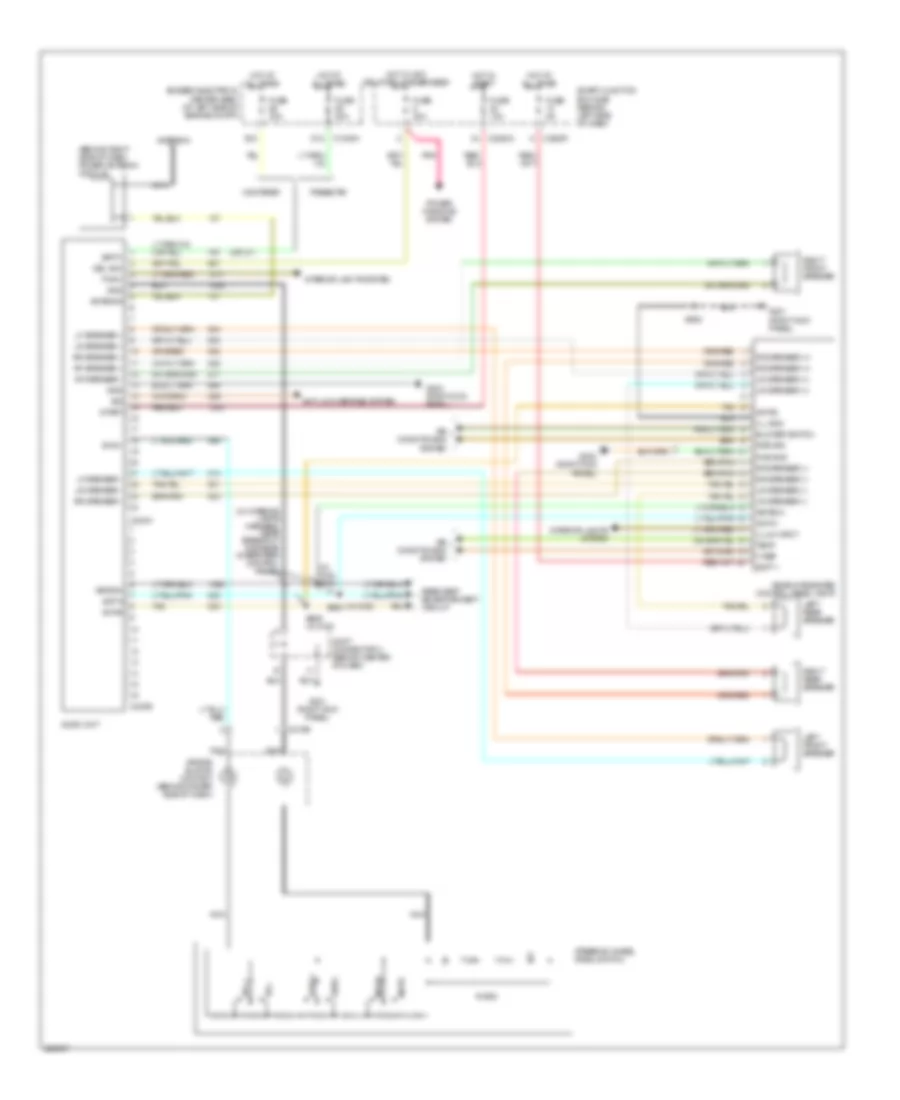 Radio Wiring Diagram with Rear Controls for Ford Freestar Limited 2006