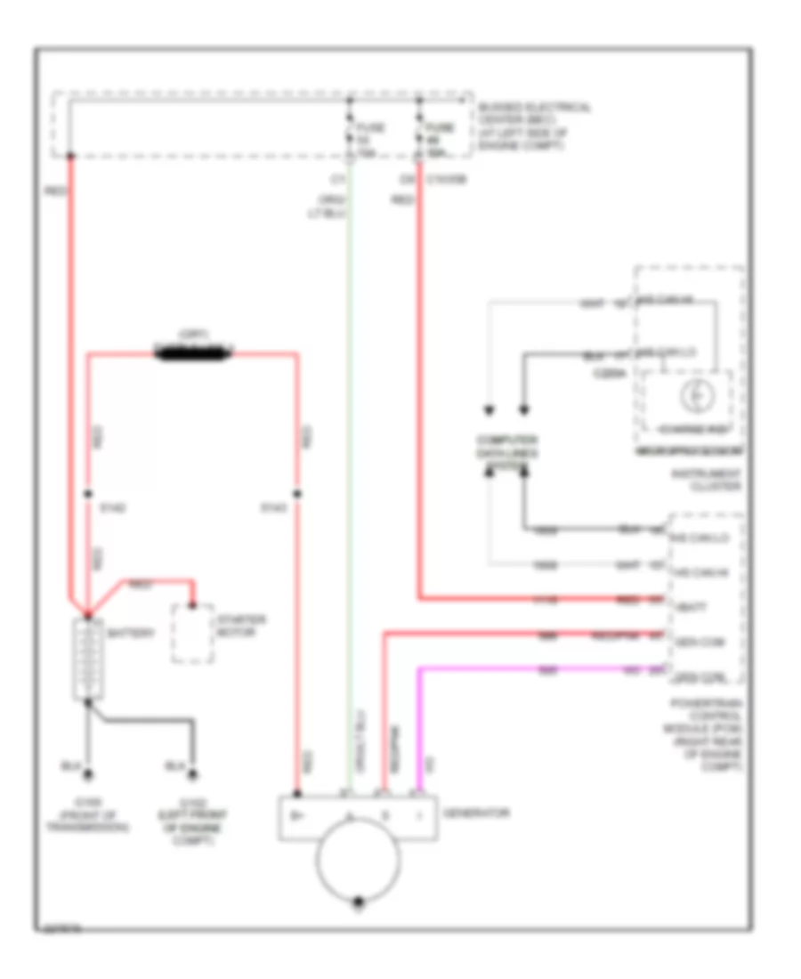 Charging Wiring Diagram for Ford Freestar Limited 2006