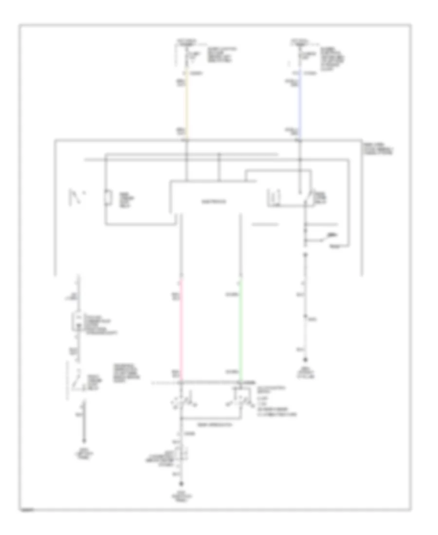 Rear Wiper Washer Wiring Diagram for Ford Freestar Limited 2006