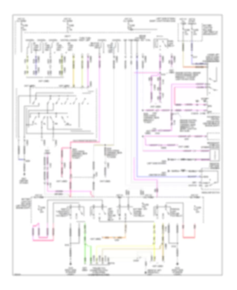 Exterior Lamps Wiring Diagram, Stripped Chassis for Ford E-350 Super Duty 2013