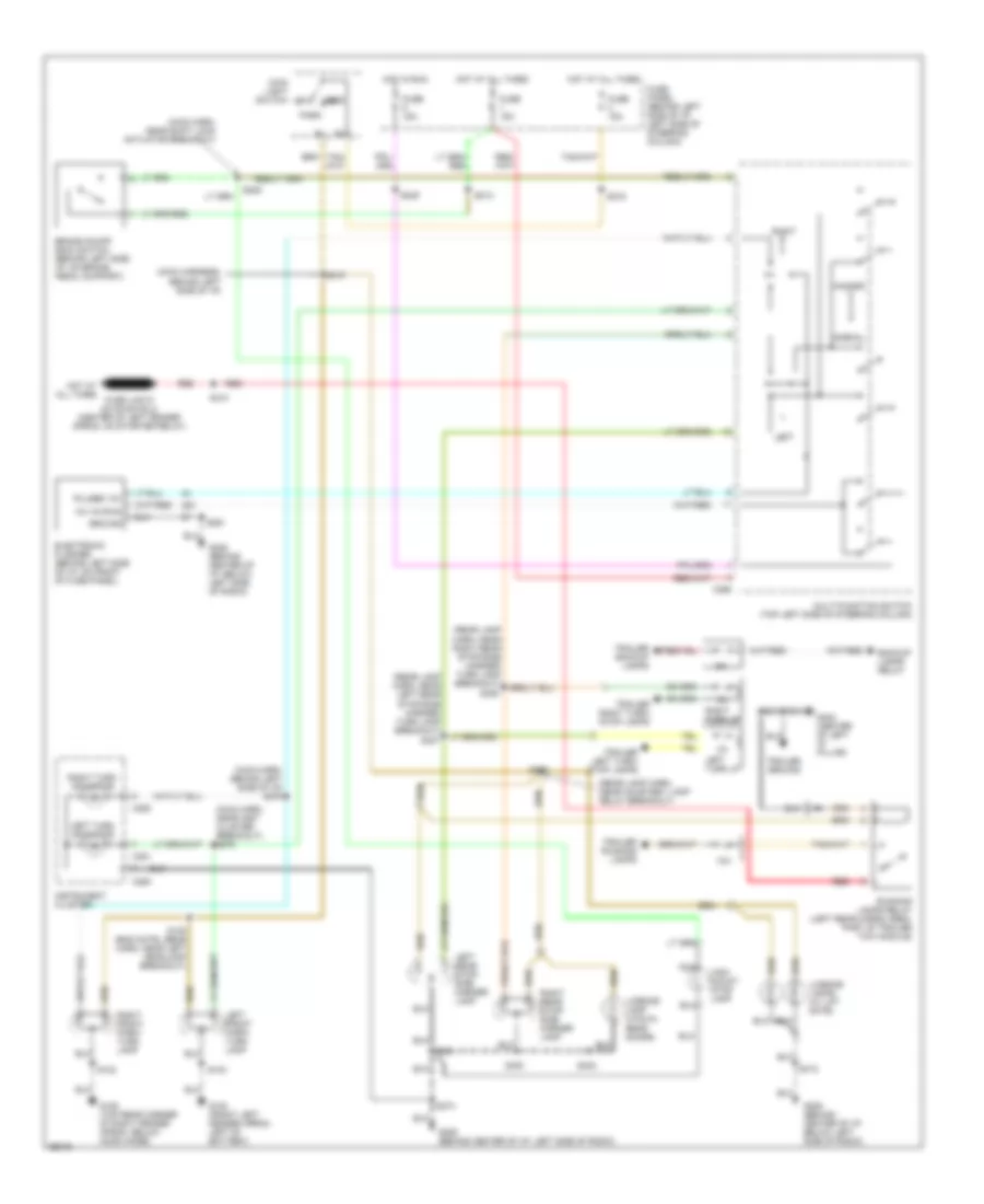 Exterior Lamps Wiring Diagram for Ford Aerostar 1997