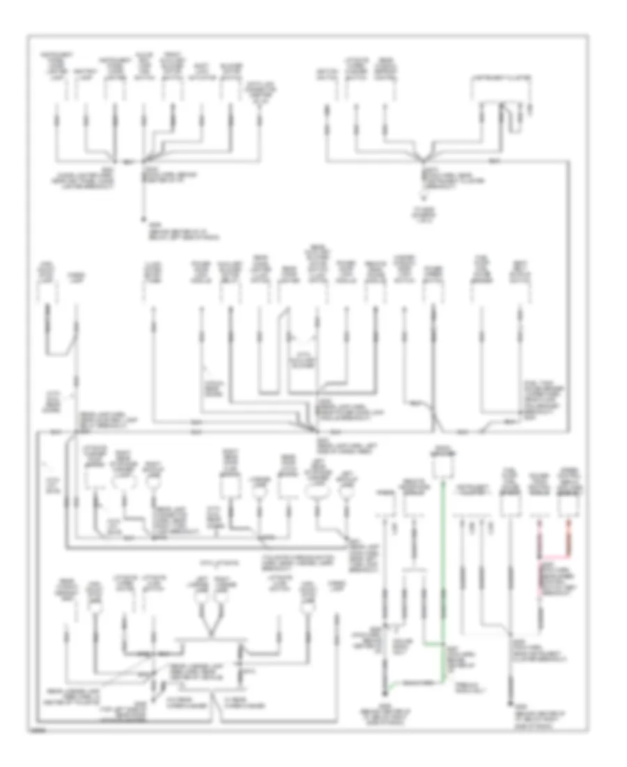 Ground Distribution Wiring Diagram 2 of 2 for Ford Aerostar 1997