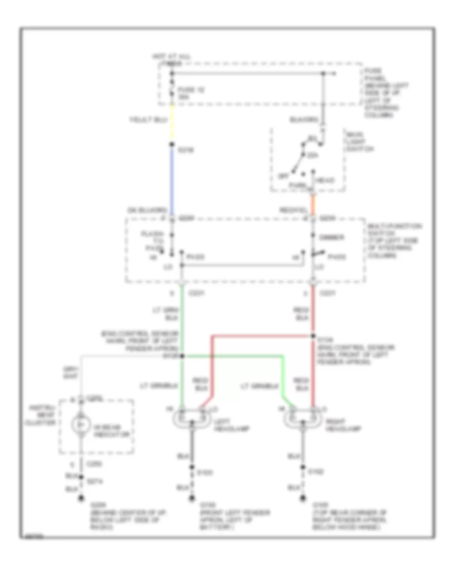 HEADLIGHTS – Ford Aerostar 1997 – SYSTEM WIRING DIAGRAMS – Wiring diagrams  for cars  Ford Aerostar Headlight Wiring Diagram    Wiring diagrams