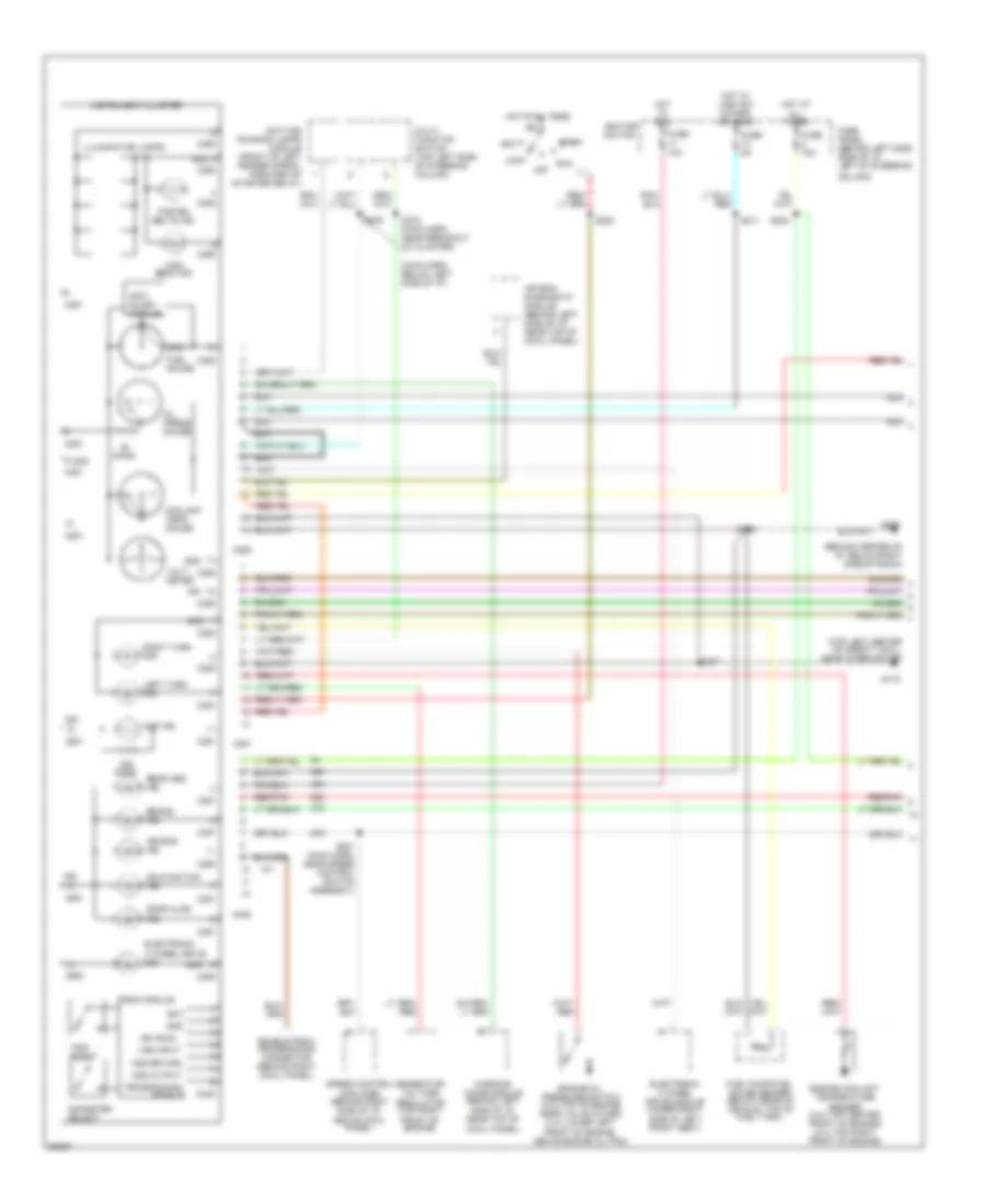 Instrument Cluster Wiring Diagram 1 of 2 for Ford Aerostar 1997