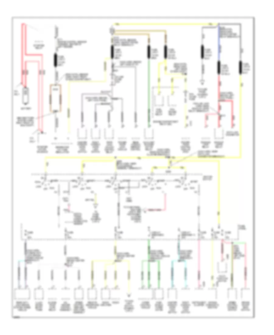 Power Distribution Wiring Diagram 1 of 3 for Ford Aerostar 1997