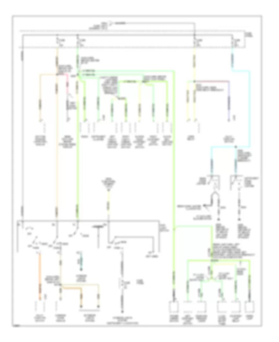 Power Distribution Wiring Diagram (2 of 3) for Ford Aerostar 1997