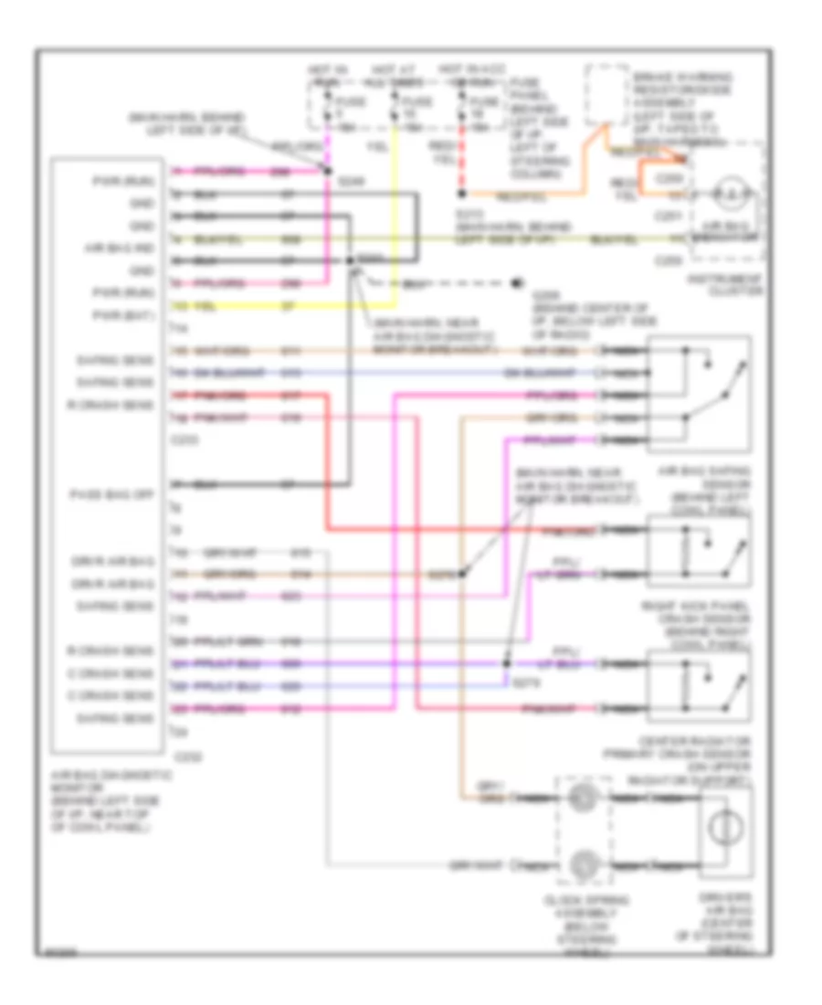 Supplemental Restraint Wiring Diagram for Ford Aerostar 1997