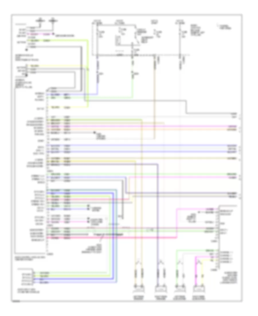 Audiophile Sound Radio Wiring Diagram, without SYNC (1 of 2) for Ford Fusion S 2008