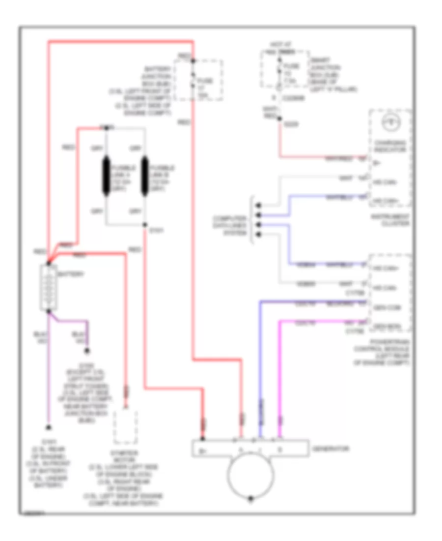 Charging Wiring Diagram for Ford Fusion S 2008