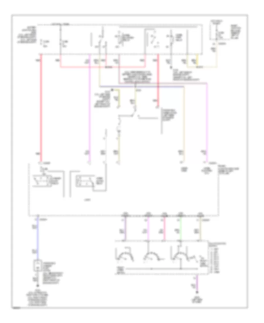 Электросхема стеклоочистителя, дворников и омывателя для Ford Fusion S 2008