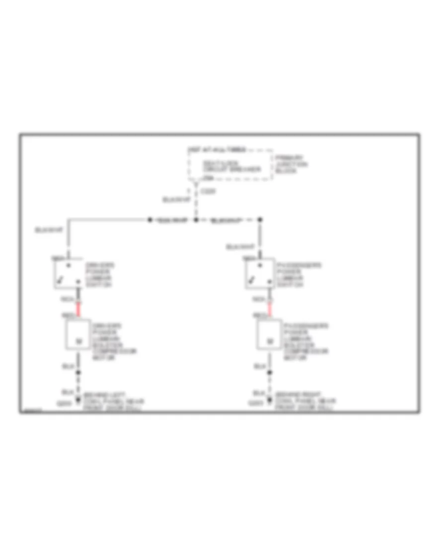 Lumbar Wiring Diagram for Ford Thunderbird 1992