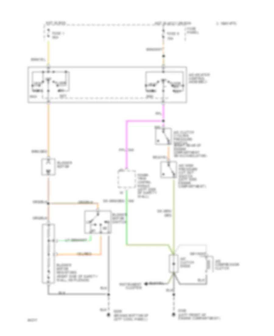 4.9L, AC Wiring Diagram, Federal for Ford Cab  Chassis F350 1995