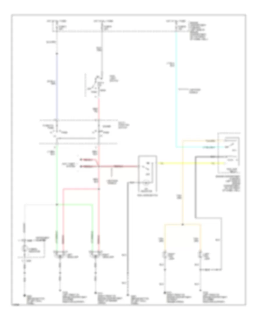 Headlamps Wiring Diagram, without DRL for Ford Cab  Chassis F350 1995