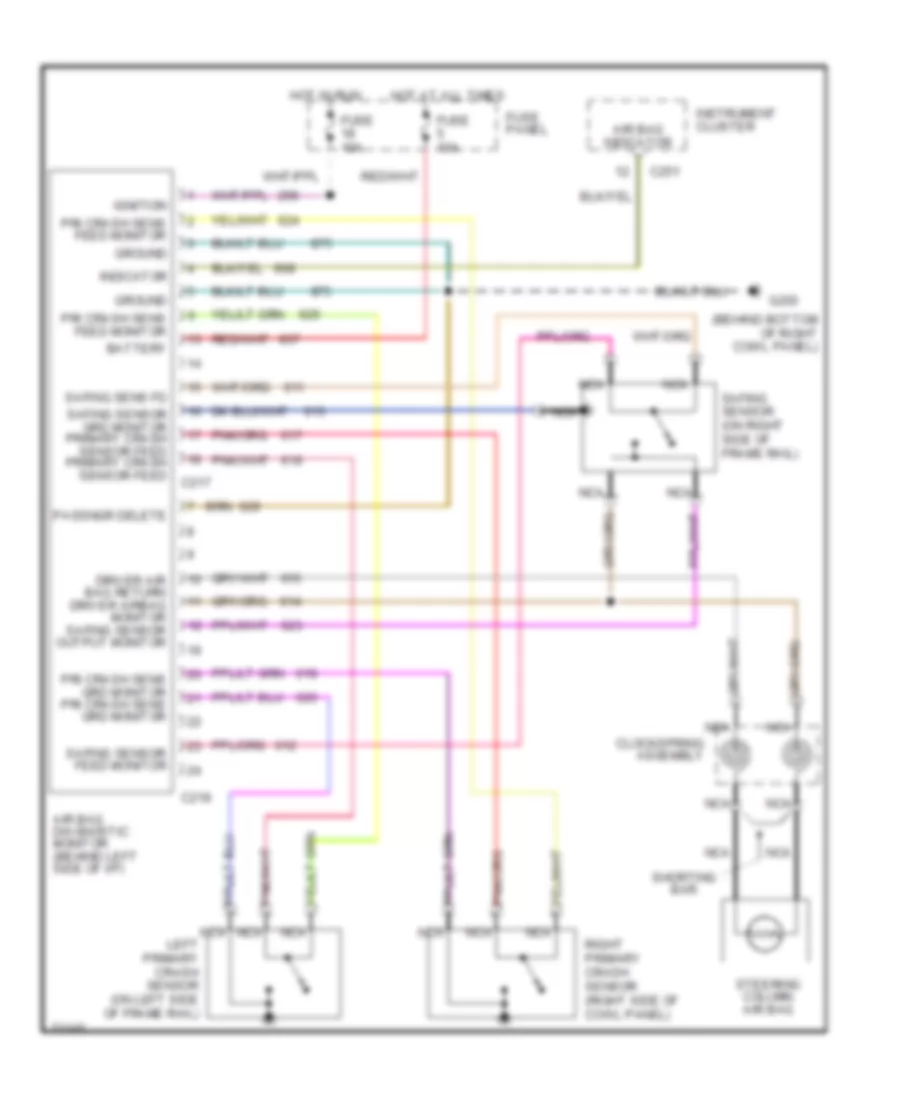 Supplemental Restraint Wiring Diagram for Ford Cab  Chassis F350 1995