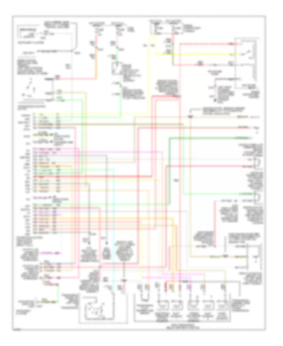 4.9L, Transmission Wiring Diagram, Except California for Ford Cab  Chassis F350 1995