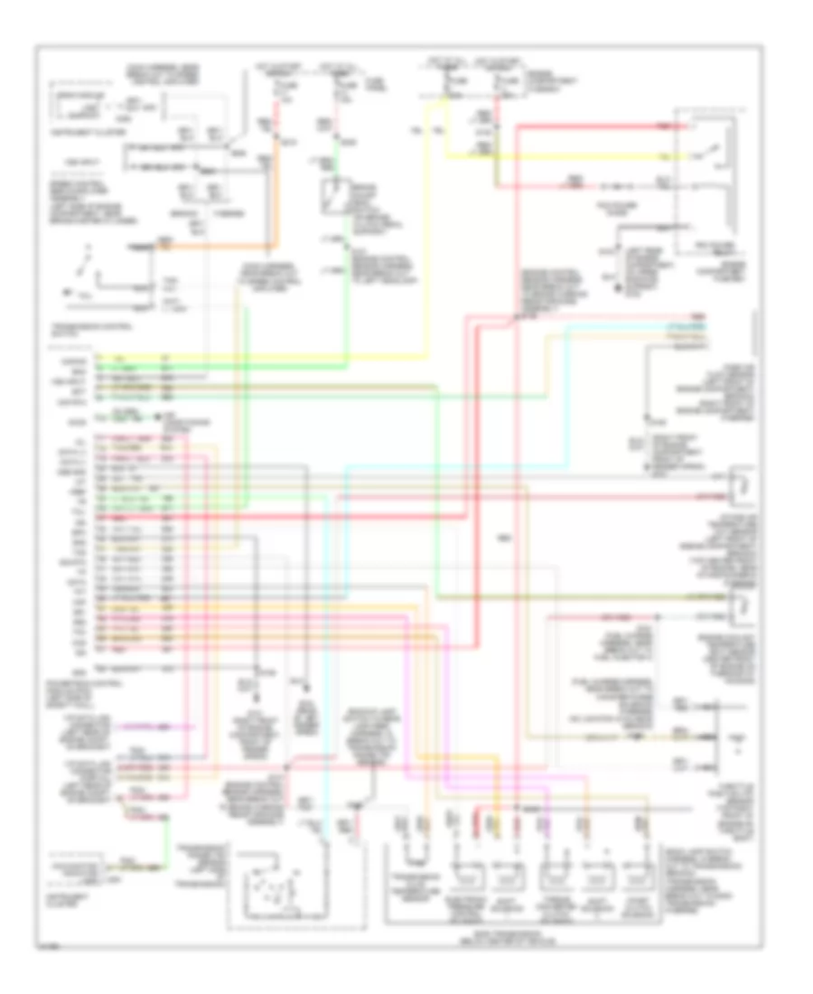 5.0L, E4OD Transmission Wiring Diagram for Ford Cab  Chassis F350 1995