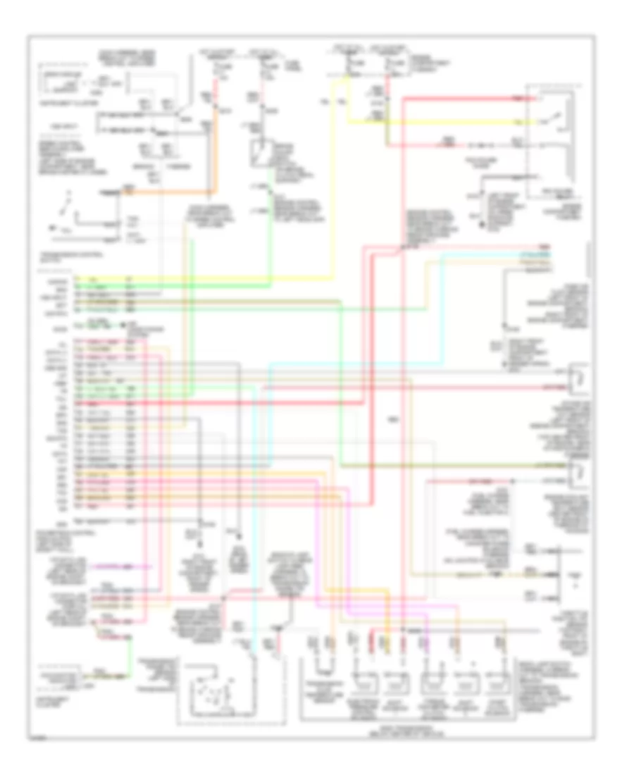 5.8L, Transmission Wiring Diagram, California for Ford Cab  Chassis F350 1995