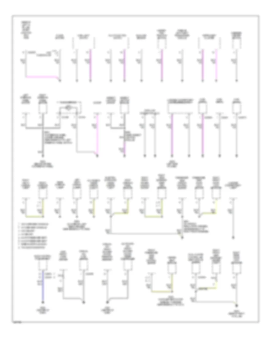 Ground Distribution Wiring Diagram 2 of 4 for Ford Fusion SE 2008
