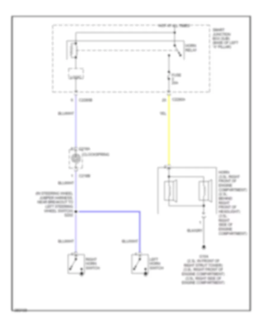 Horn Wiring Diagram for Ford Fusion SE 2008